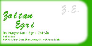 zoltan egri business card