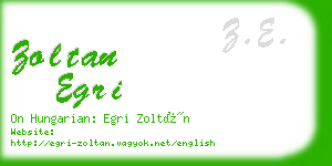 zoltan egri business card